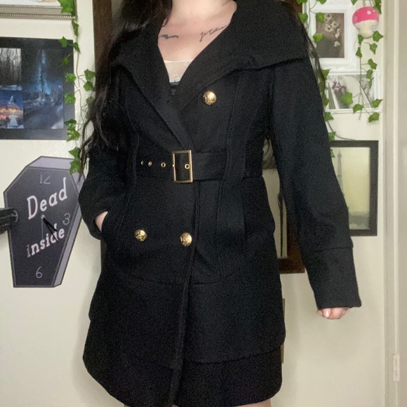 BEAUTIFUL Thick Heavy High Quality Wool Winter Snow Cold Weather Layered Coat - Picture 4 of 13